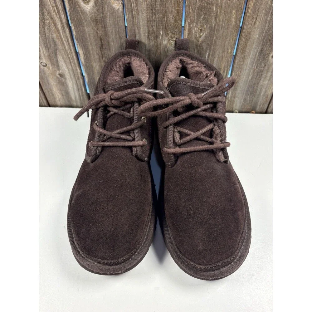 UGG Dusted Cocoa Neumel Suede Sherpa Fleece Lined Mens Boot Shoe Size 10 Brown
